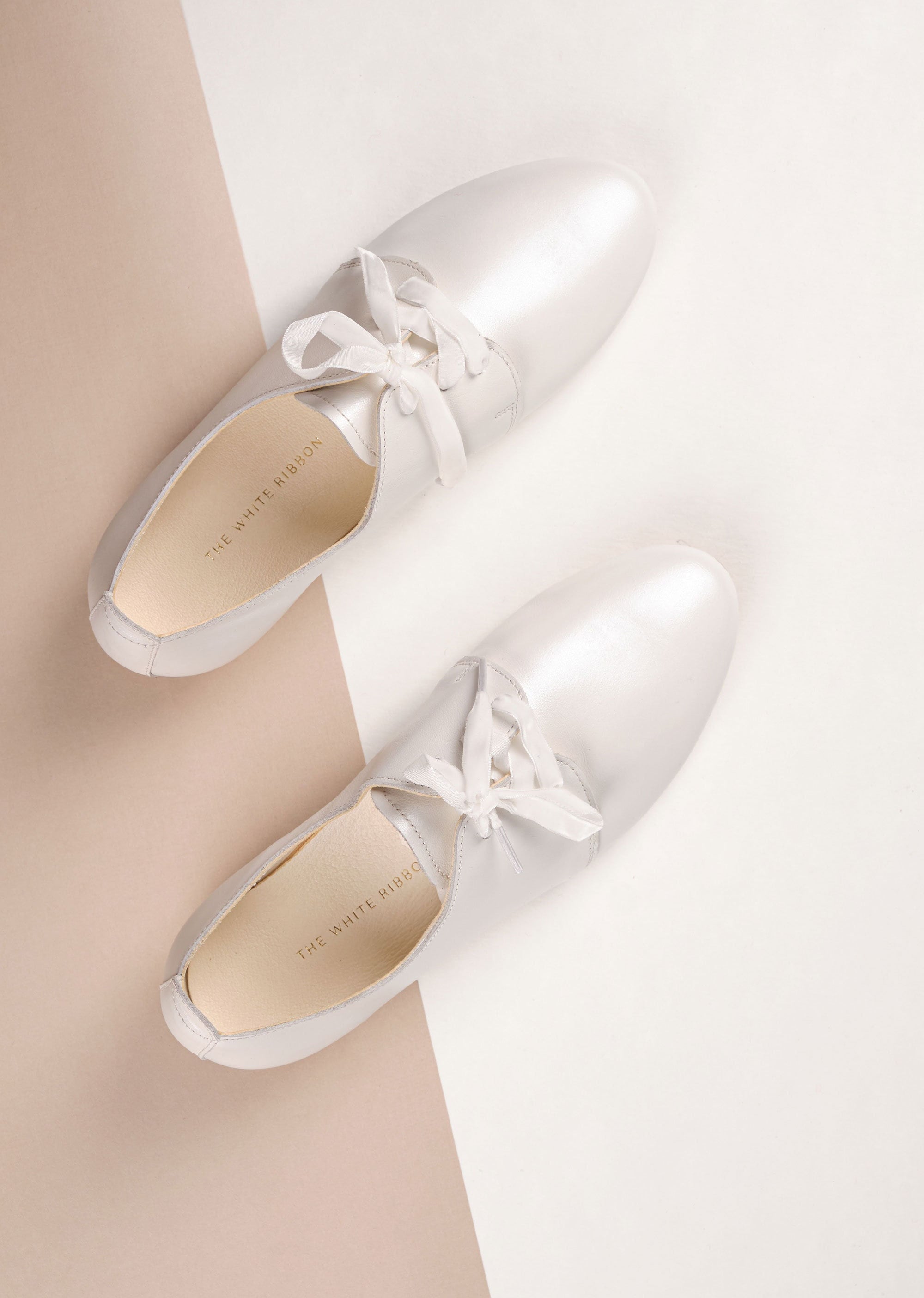 Pearl Ivory Wedding Oxford Shoes Velvet 