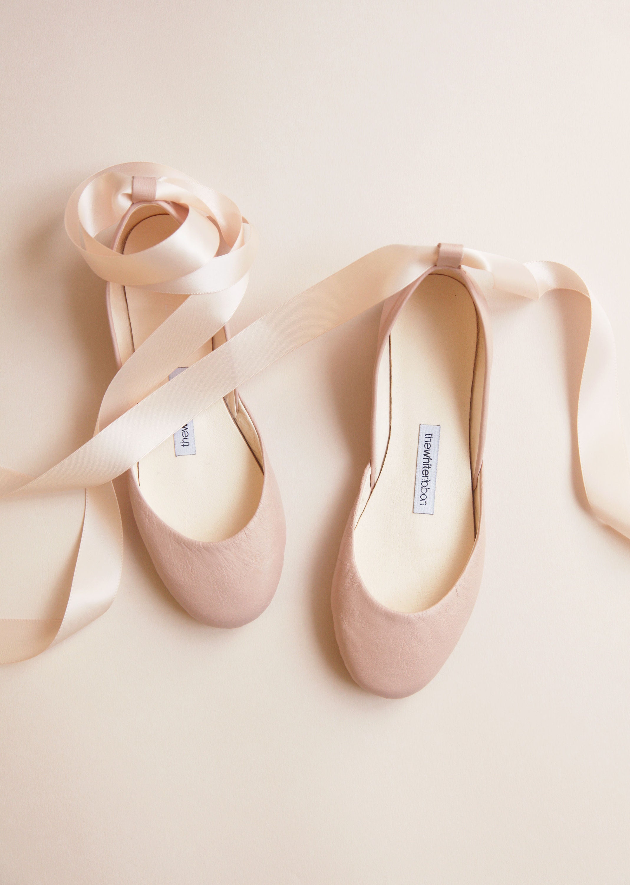 Nude Wedding Flat Shoes Ballet Flats Satin -