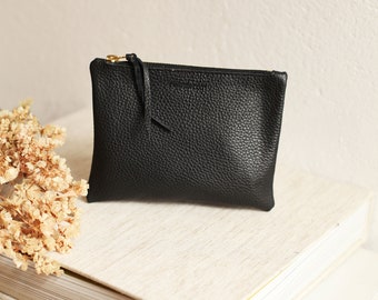 Minimalist Wallet, Gift for Her, Gift for Mom, Makeup Bag・Noa in Black