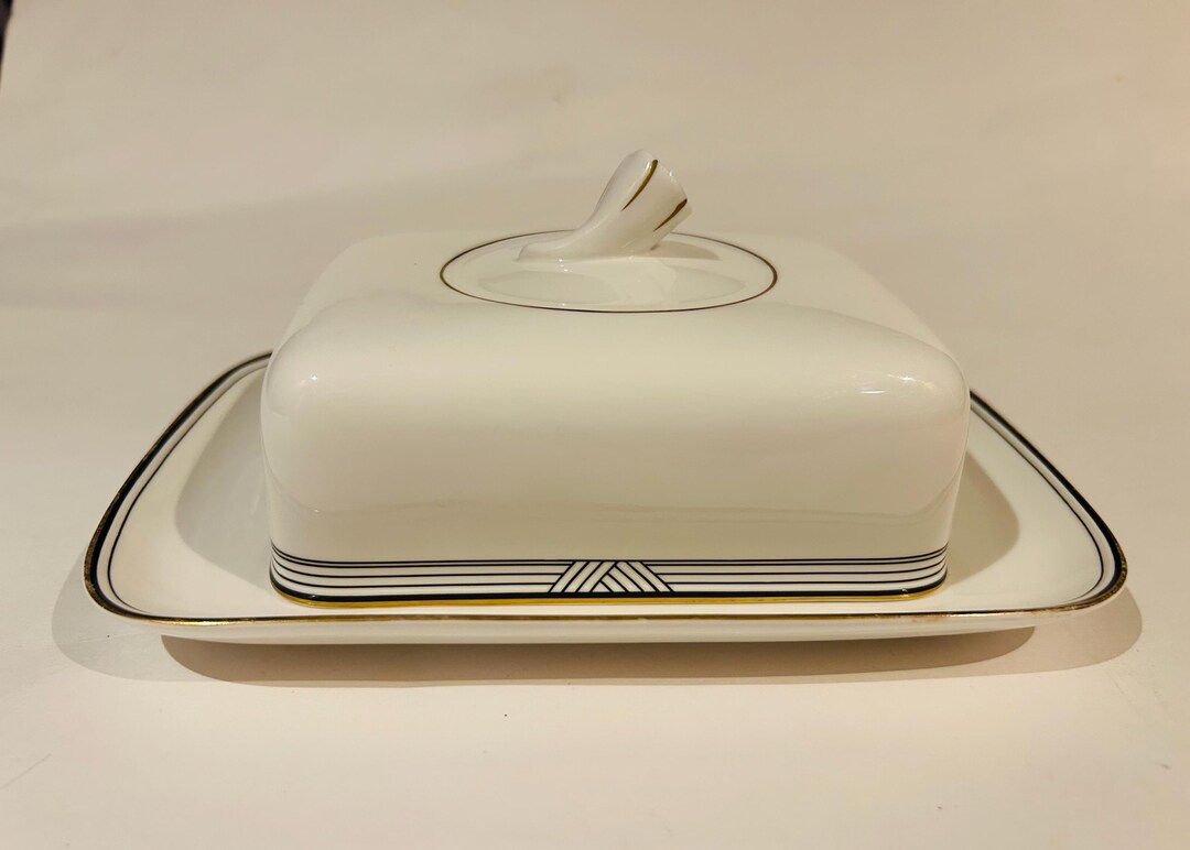 Vintage Christopher Stuart Empire House Bone China Butter Dish With Lid ...