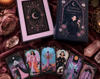 Eternal Midnight Tarot Deck, 78 Cards + Guidebook