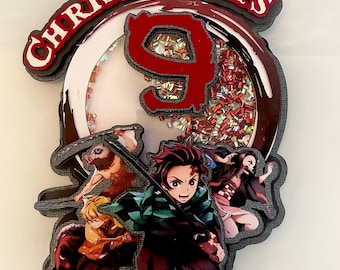 Topo de Bolo Anime, Decoração de Aniversário Personalizada com Nome e Idade