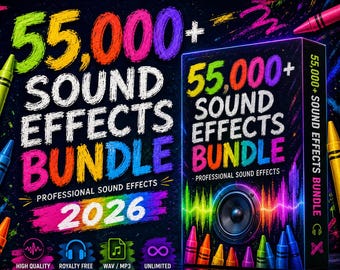 Paquete de más de 55.000 efectos de sonido 2026, biblioteca de audio viral (WAV/MP3)
