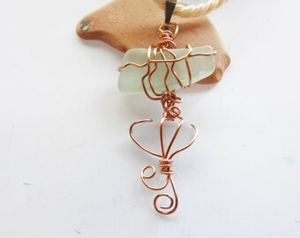 Genuine Spanish Sea Glass Necklace, Lavender Seaglass, Girlfriend Gift, Gift For Woman