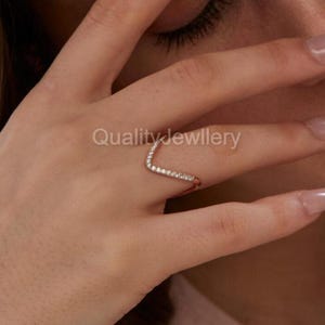 Beautiful Vanki Ring 925 Sterling Silver Ring Engagement Ring Bridal Ring Proposal Ring V Band Ring Unique Ring Women Ring Gift For Her