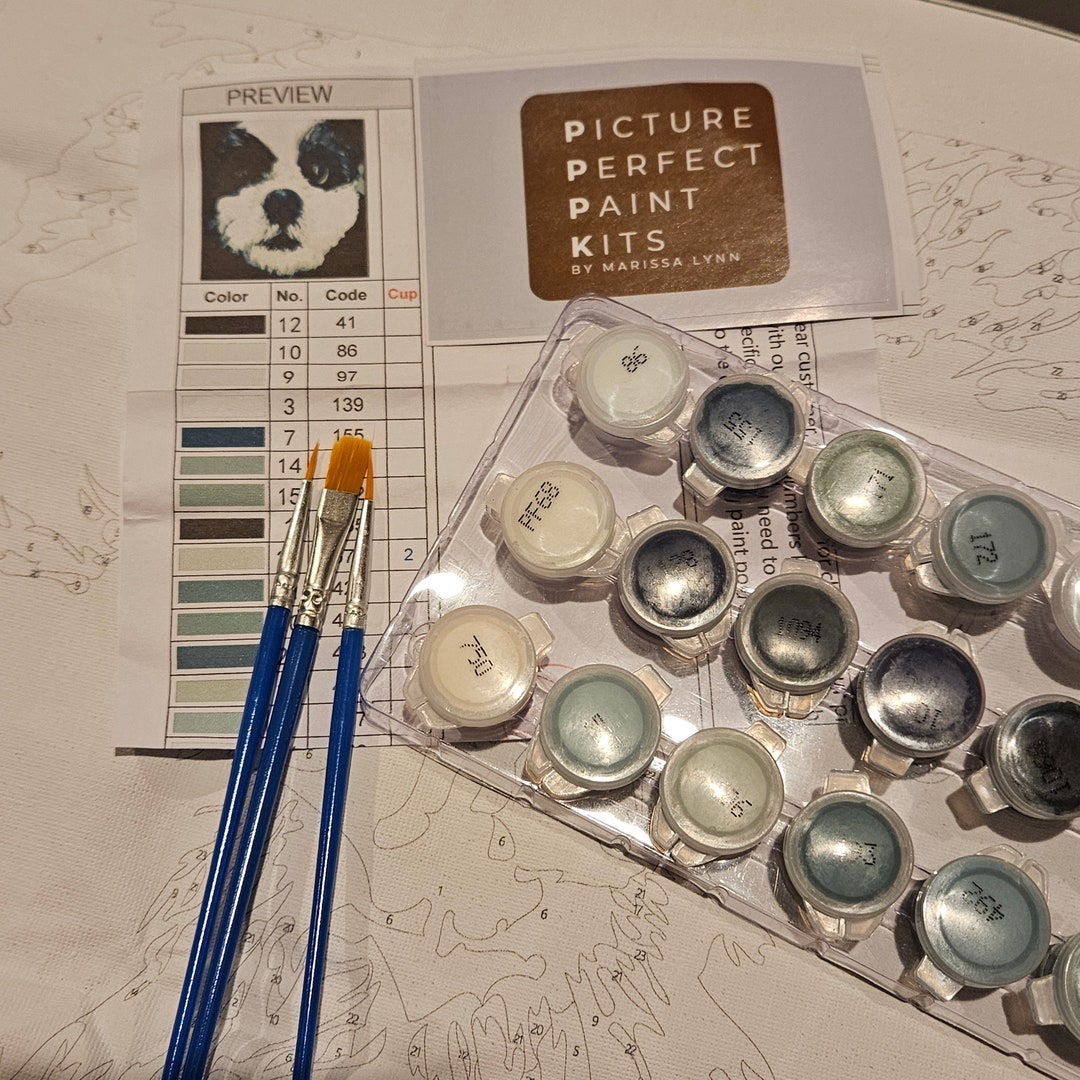 Personalized Paint by Number Kit - Upload Your Pet Photo Today! - Etsy