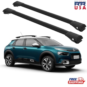Roof Rack Cross Bars for Citroen C4 Cactus 2014-2018 Black WingBar