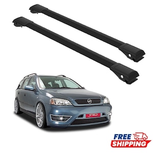 Roof Rack Cross Bars for Vauxhall Astra G Caravan 1998-2004 Black WingBar