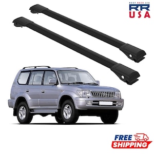 Roof Rack Cross Bars for Toyota Land Cruiser Prado J90 1996-2002  Black WingBar