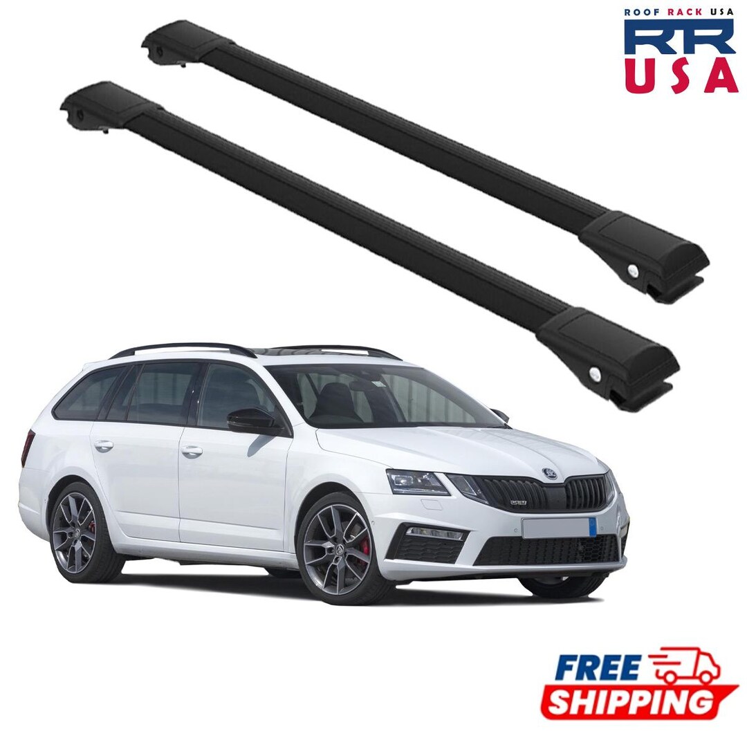 Skoda Octavia 5E Estate Roof Rack: Black Aluminum Wingbar 100kg Load - Etsy