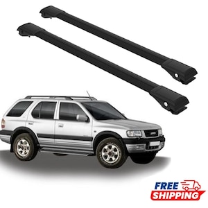 Roof Rack Cross Bars for Vauxhall Frontera B 1998-2004 Black WingBar