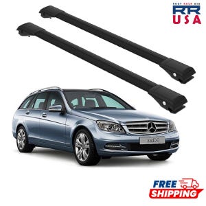 Roof Rack Cross Bars Set for Mercedes C-class W204 Wagon 2007-2013