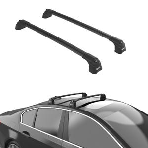 CADDY (2K) VAN 03-19 Roof Rack Cross Bars Black| Fits Factory Fixed Points 2x