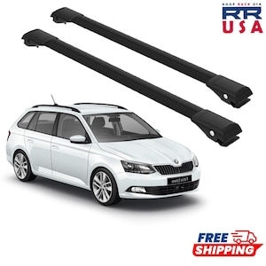 Roof Rack Cross Bars for Skoda Fabia NJ Estate/Wagon/Combi Since 2014 Black WingBar