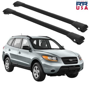 Roof Rack Cross Bars for Hyundai Santa Fe CM 2005-2012 | Flush Rails | Black WingBar