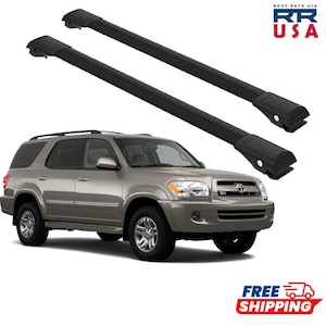 Roof Rack Cross Bars for Toyota Sequoia MK1 XK30/XK40 2001-2007 Black WingBar