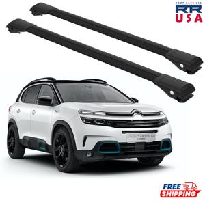 Roof Rack Cross Bars for Citroen C5 Aircross Since 2017 Black WingBar