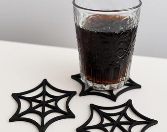 Spider Web Coaster STL | Halloween Drink Coaster | 3D Printable File