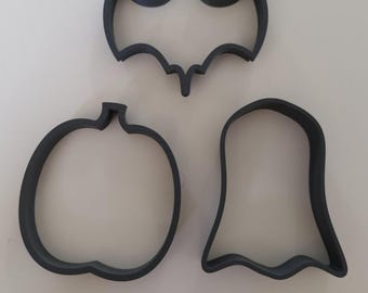 Halloween Cookie Cutter STL Files | Pumpkin, Ghost & Bat Shapes | 3D Printable Digital Download