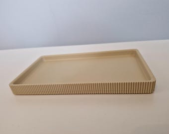 3D Printable Ribbed Lid STL File: Rectangular Tray Cover (Digital Download)