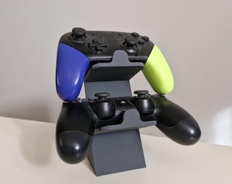 3D Printed Controller Stand STL File | Dual Storage Rack for Gaming Desk Setup