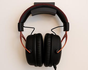 Wall-Mounted Headphone Holder STL | Minimalist 3D Printable Hook for Gaming & Office Headsets