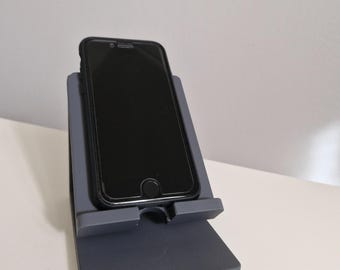 3D Printable Phone Stand STL | Smartphone Charging Dock | Minimalist Desk Organizer STL File