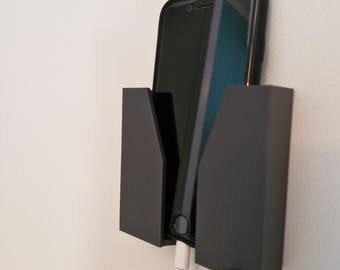 3D Printable Phone Wall Mount: Charging Dock STL File (Digital Download)