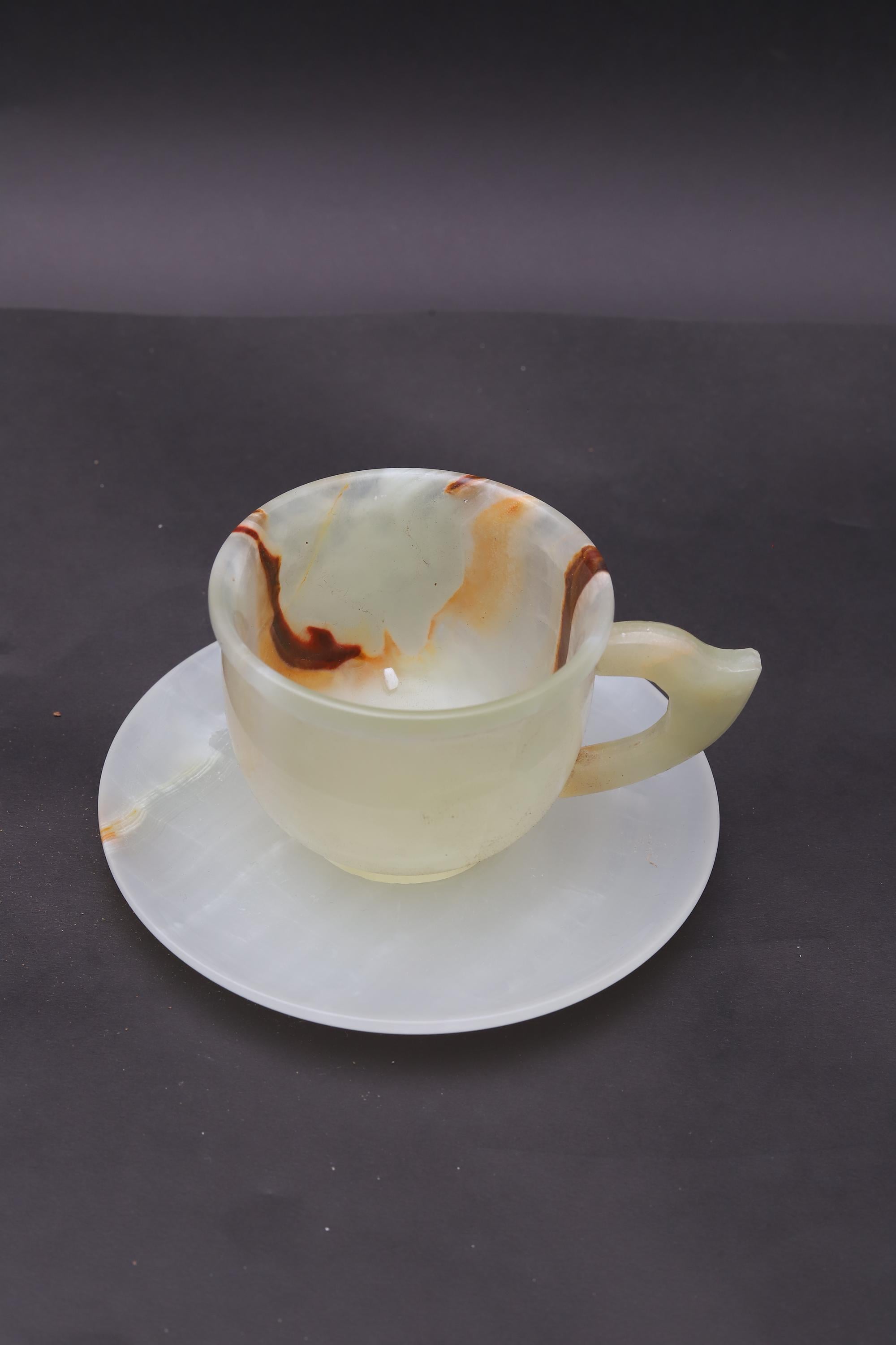 elegant-marble-white-onyx-coffee-cup-with-saucer-set-of-6-handmade