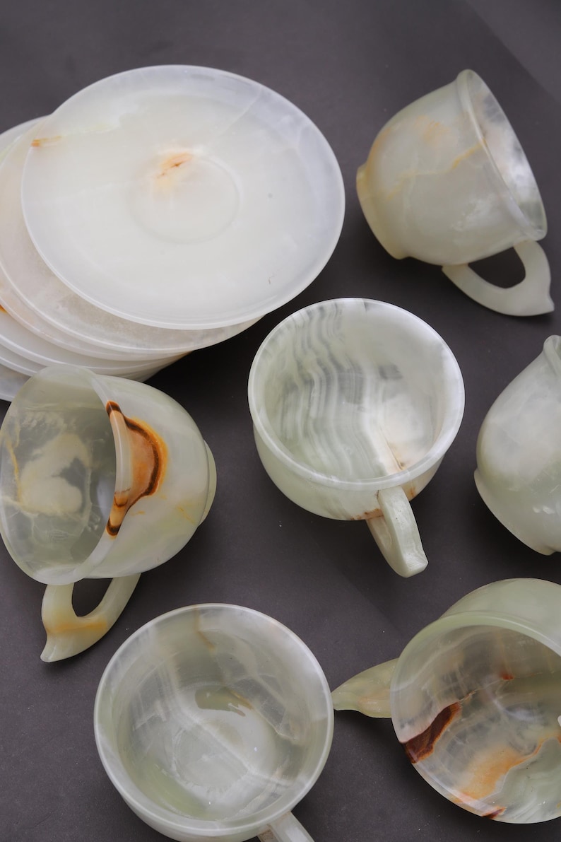 elegant-marble-white-onyx-coffee-cup-with-saucer-set-of-6-handmade