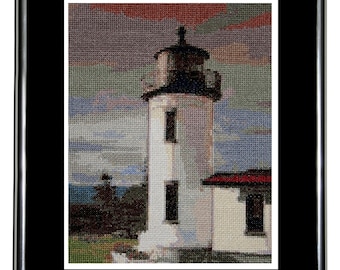 Admiralty Head Lighthouse Cross Stitch Pattern