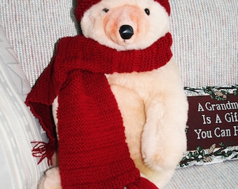 Womans Knit Scarf and Hat