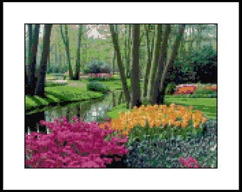 Breathtaking Garden Cross Stitch Pattern