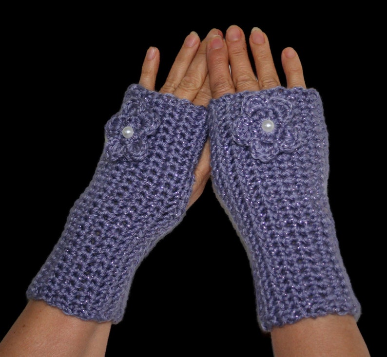 Crochet Fingerless Gloves Pattern - Etsy