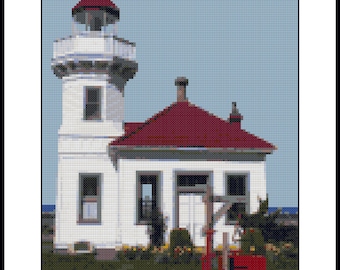 Mukilteo Lighthouse Cross Stitch Pattern