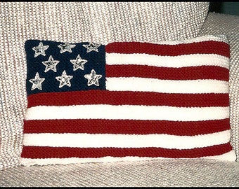 Let Freedom Ring Knitted Pillow PDF Pattern