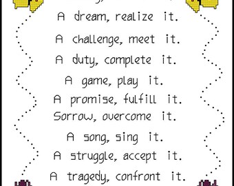 Life Is Cross Stitch Sampler Pattern