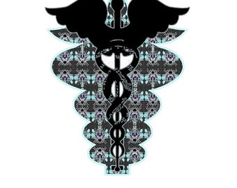 rod asclepius poster etsy
