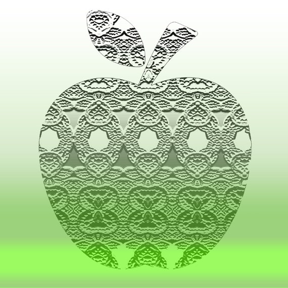 Granny Smith Apple Art Green Apple Art Green Kitchen Art Etsy