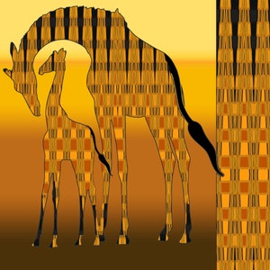 GIRAFFE PAINTING, Giraffe Art Print, Abstract Animals Art, Modern Giraffe Art, Giraffe Lover Gift, Zoo Animal Paintings by Susie Kunzelman