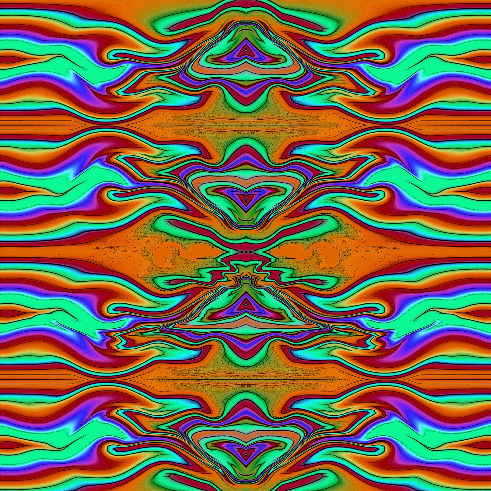 TIE DYE ART, Tiedye Paintings, Pop Art Paintings, 1960s Style Art