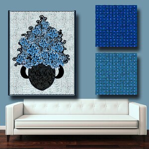 FLORAL BOUQUET PAINTING, Vase with Flowers Painting, Victorian Bouquet Wall Art, Vase, Bouquet of Flowers Paintings by Susie Kunzelman