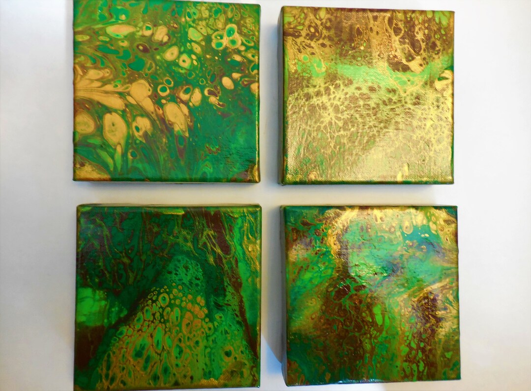 Organic Art, Nature Art, Green and Brown Wall Decor, Botanical Art by