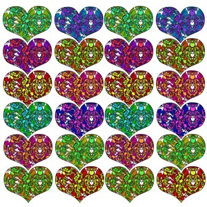 Modern Heart Painting, Heart Wall Decor, Hearts Gift, Gay Wedding Gift, Susie Kunzelman Pittsburgh Artist, Rainbow Art, Gay Rainbow Gift