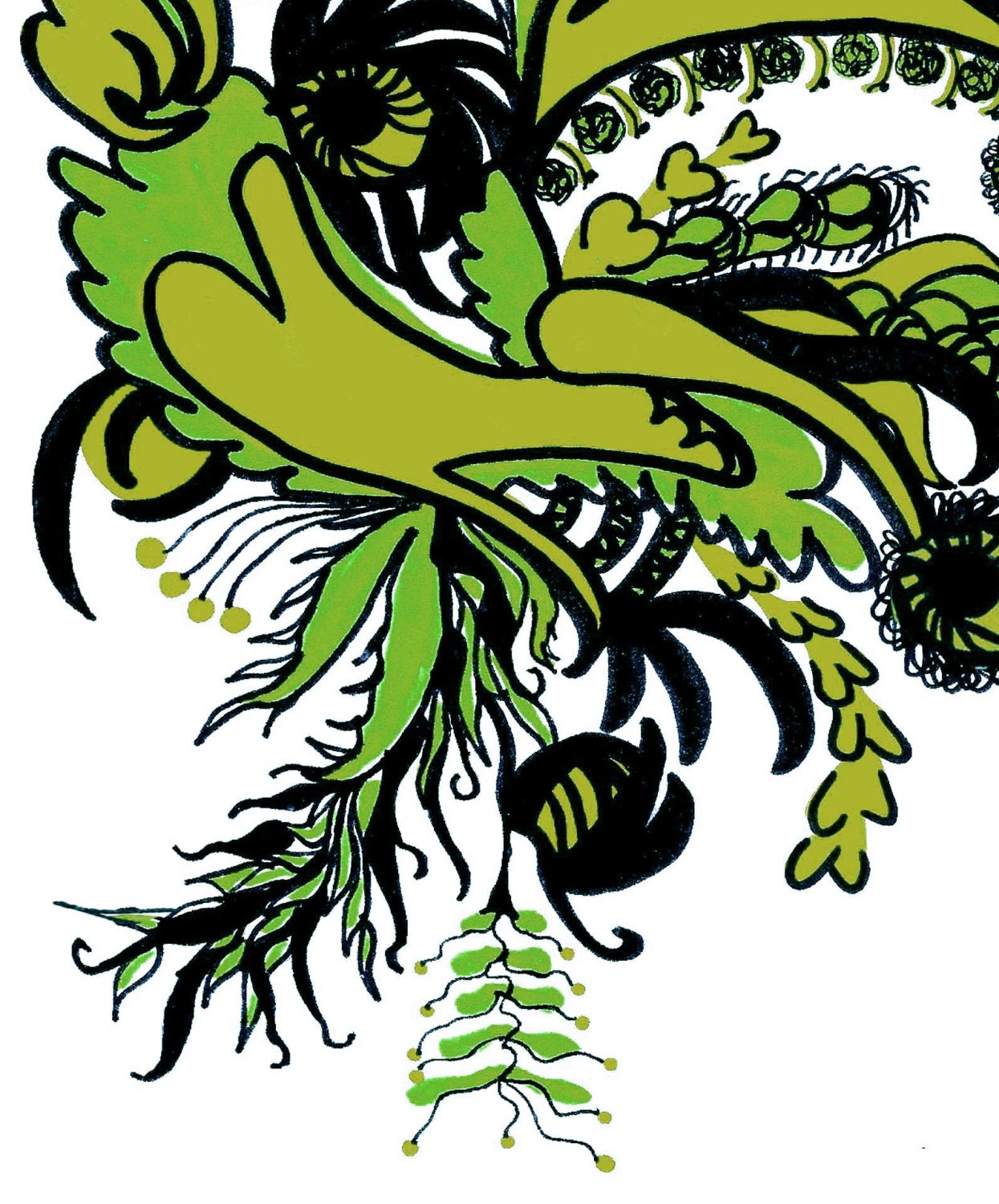 Modern Green Poster Shades of Greens Wall Art Abstract Wall Etsy