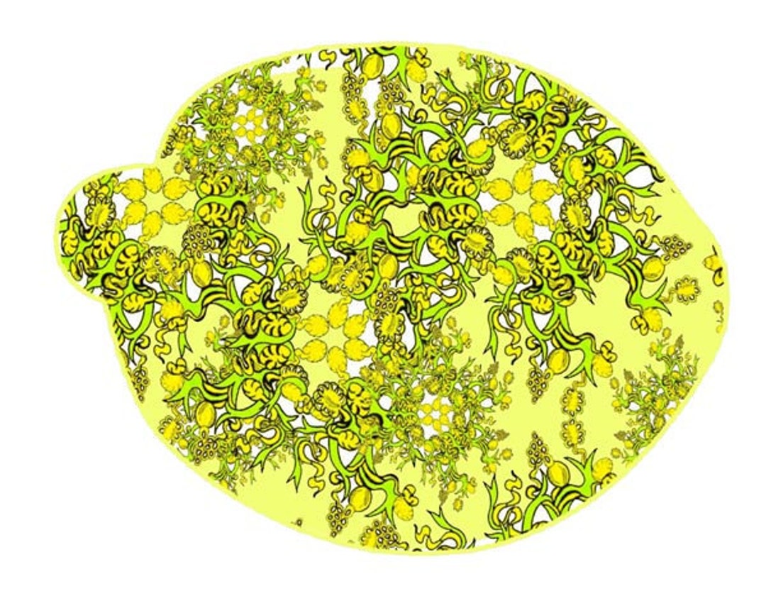 Lemon Painting, Fruit Art Poster, Abstract Fruit Painting LEMONLIME