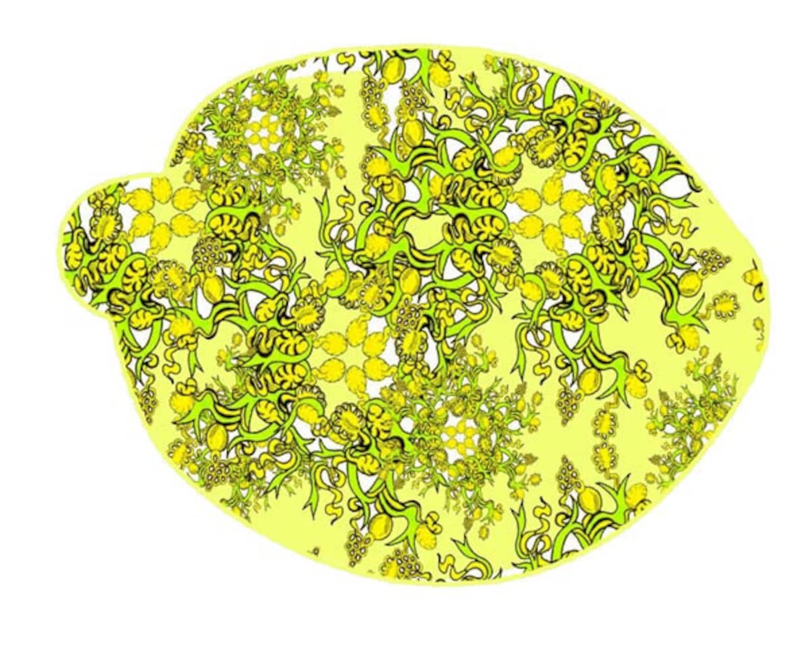 Lemon Painting, Fruit Art Poster, Abstract Fruit Painting LEMON-LIME ...