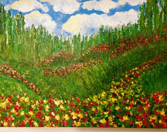 Pop Art Bouquet Paintings by Susie Kunzelman Van Gogh Style Paintings Impressionism Flowers Painting Impressionistic Floral Painting