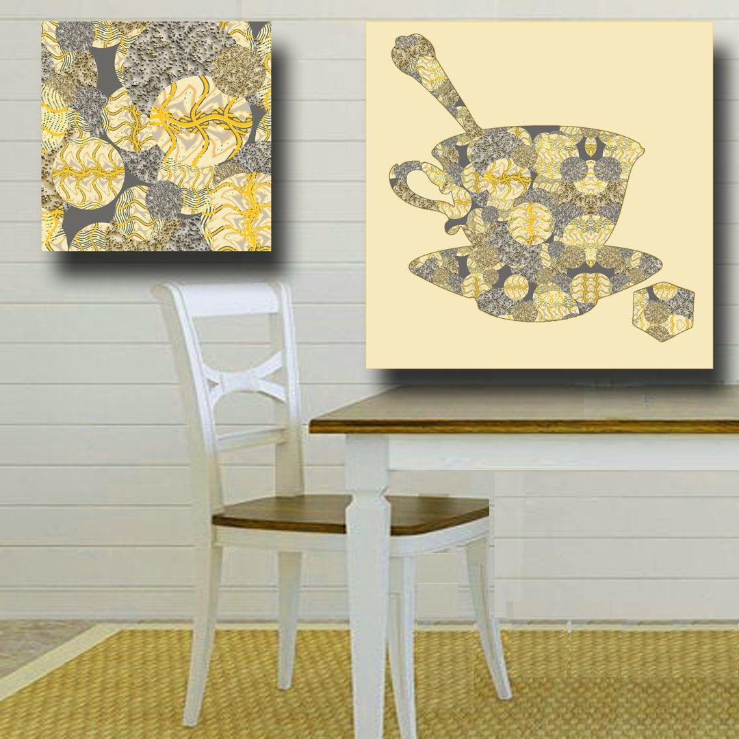 MODERN KITCHEN ART Kitchen Wall Art Tea Lover Gift Tea Cup Etsy