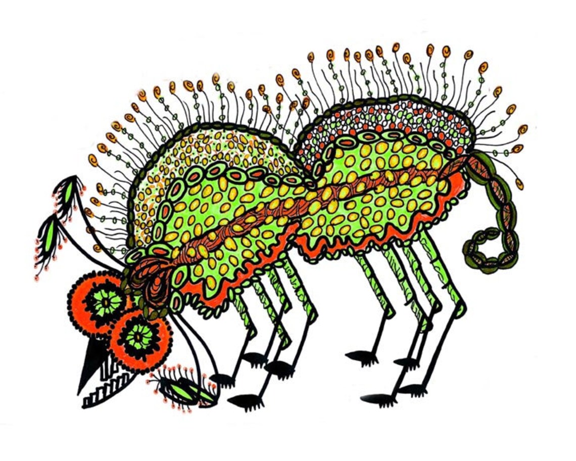 Whimsical Insect Painting, Bug Wall Art, Boy's Room Decor, Bugs Art ...